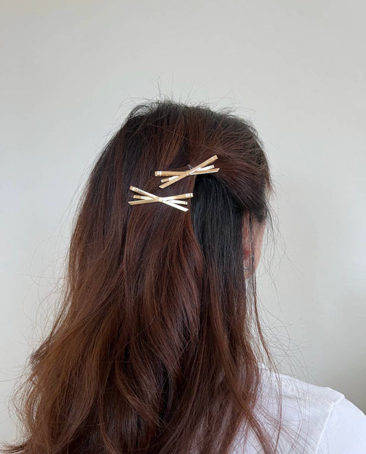 Gold bow pins